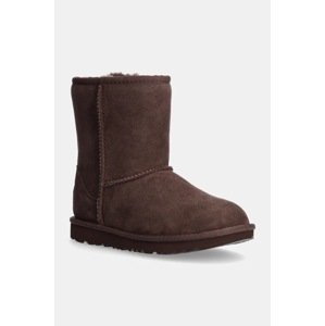 Dječje cipele za snijeg od brušene kože UGG Classic II boja: crna