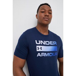 Majica kratkih rukava za trening Under Armour Team Issue Wordmark boja: tamno plava, s tiskom, 1329582