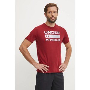 Majica kratkih rukava za trening Under Armour Team Issue Wordmark boja: bordo, s tiskom, 1329582