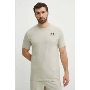 Majica kratkih rukava Under Armour za muškarce, boja: zelena, s tiskom, 1326799