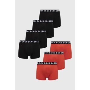 Bokserice Kappa 7-pack za muškarce, boja: crvena