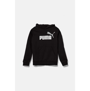 Dječja dukserica Puma boja: siva, s kapuljačom, s tiskom