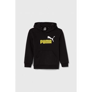 Dječja dukserica Puma boja: crna, s kapuljačom, s tiskom