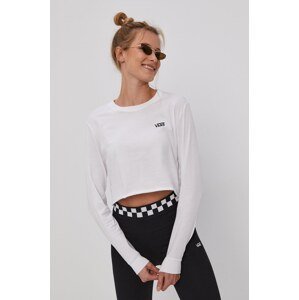 Majica dugih rukava Vans za žene, boja: bijela, VN0A4OUQWHT1-White