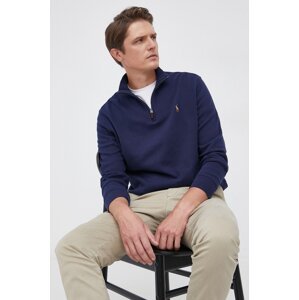 Pamučni pulover Polo Ralph Lauren za muškarce, boja: tamno plava