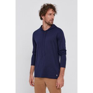 Pamučna majica dugih rukava Polo Ralph Lauren boja: tamno plava, 714844760001