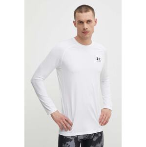 Majica dugih rukava za trening Under Armour boja: bijela, bez uzorka, 1361506