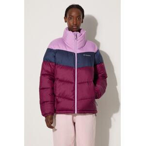 Jakna Columbia Puffect Puffect Color Block Jkt za žene, boja: bordo, za zimu, 1955101