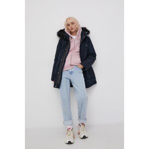 Pernata jakna Superdry za žene, boja: tamno plava