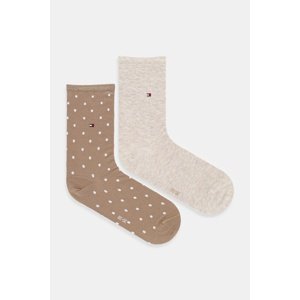 Čarape Tommy Hilfiger 2-pack boja: bež, 100001493