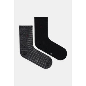 Čarape Tommy Hilfiger 2-pack boja: crna, 100001494