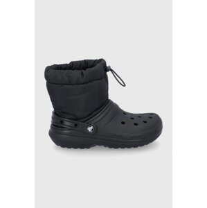 Čizme za snijeg Crocs Classic Lined Neo Puff Boot boja: crna