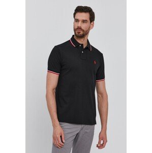 Polo majica Polo Ralph Lauren za muškarce, boja: crna