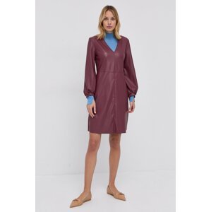 Haljina MAX&Co. boja: bordo, mini, širi se prema dolje