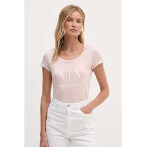 Pamučna majica Armani Exchange boja: ružičasta