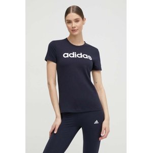 Pamučna majica adidas H07833 boja: tamno plava