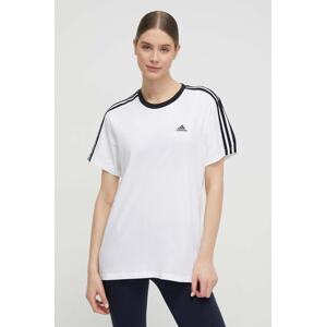 Pamučna majica adidas H10201 boja: bijela H10201