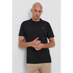 Majica kratkih rukava Polo Ralph Lauren za muškarce, boja: crna, 710811284001