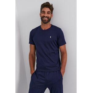 Pamučna majica Polo Ralph Lauren boja: tamno plava, 714844756002