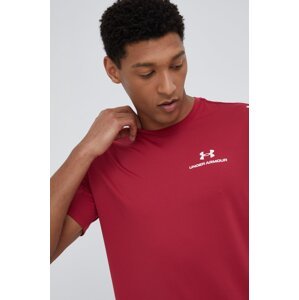 Majica kratkih rukava za trening Under Armour Rush Energy boja: bordo, glatki model, 1366138-001