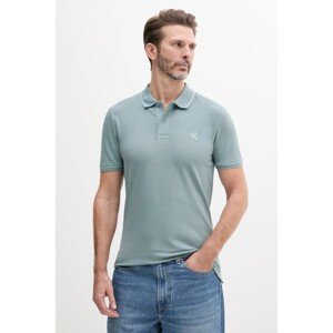 Polo majica Calvin Klein Jeans za muškarce, boja: tirkizna, bez uzorka, J30J315603
