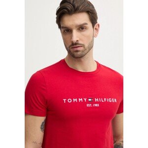 Pamučna majica Tommy Hilfiger za muškarce, s aplikacijom, MW0MW11797