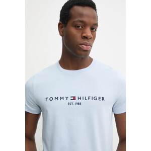 Pamučna majica Tommy Hilfiger za muškarce, s aplikacijom