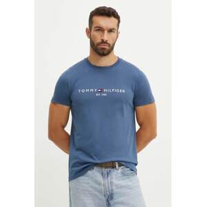 Pamučna majica Tommy Hilfiger za muškarce, s aplikacijom