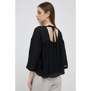 Bluza Dkny za žene, boja: crna, glatka