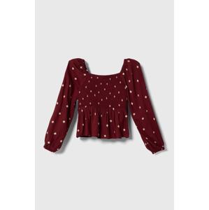 Dječja bluza Pepe Jeans boja: bordo, s uzorkom