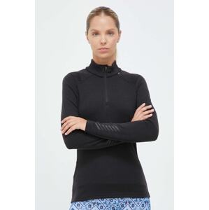 Funkcionalna majica dugih rukava Helly Hansen Lifa Merino Midweight boja: crna