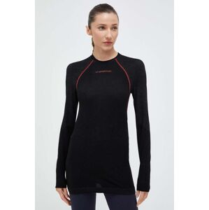 Funkcionalna majica dugih rukava LA Sportiva Wool40 Aero boja: crna