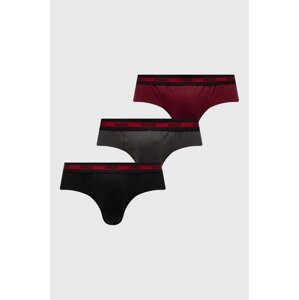 Slip gaćice HUGO 3-pack za muškarce, boja: siva, 50503100