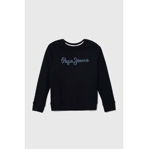 Dječja dukserica Pepe Jeans boja: tamno plava, s tiskom