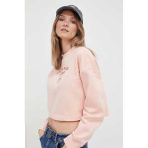Dukserica Calvin Klein Jeans za žene, boja: ružičasta, s tiskom
