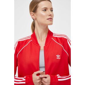 Dukserica adidas Originals Adicolor Classics SST za žene, boja: crvena, s aplikacijom, IK4032