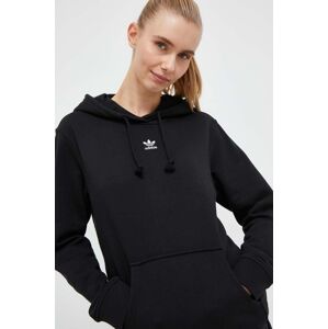 Dukserica adidas Originals za žene, boja: crna, s kapuljačom, glatka