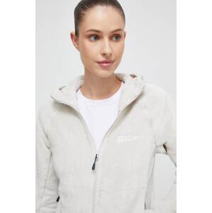 Sportska dukserica Jack Wolfskin Rotwand boja: siva, s kapuljačom, bez uzorka