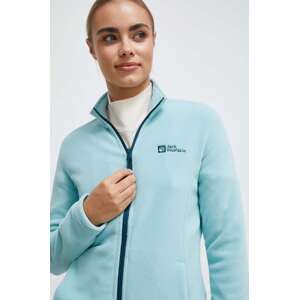 Sportska dukserica Jack Wolfskin Taunus boja: tirkizna, bez uzorka, 1711391