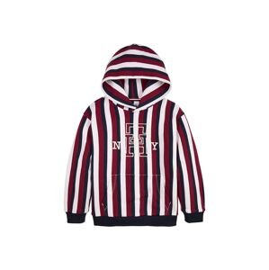 Dječja pamučna dukserica Tommy Hilfiger boja: bordo, s kapuljačom, s uzorkom