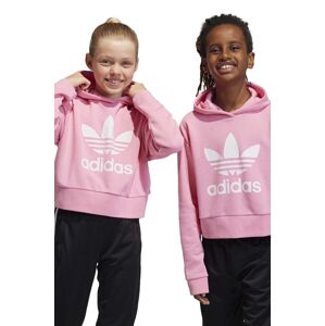 Dječja dukserica adidas Originals boja: ružičasta, s kapuljačom, s tiskom