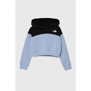 Dječja pamučna dukserica The North Face G DREW PEAK CROP P/O HOODIE s kapuljačom, bez uzorka