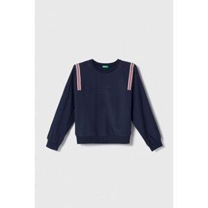Dječja dukserica United Colors of Benetton boja: tamno plava, s aplikacijom