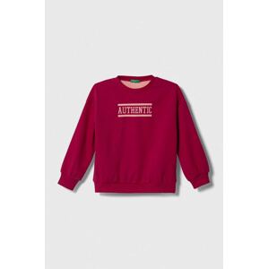 Dječja dukserica United Colors of Benetton boja: ružičasta, s uzorkom