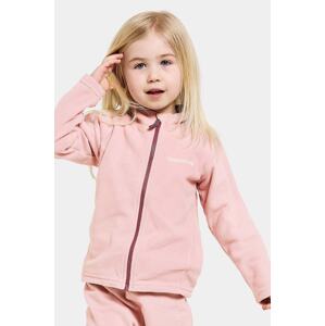 Dječja dukserica Didriksons MONTE KIDS FULLZIP boja: ružičasta, bez uzorka
