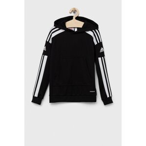 Dječja dukserica adidas Performance boja: crna, s kapuljačom, s aplikacijom