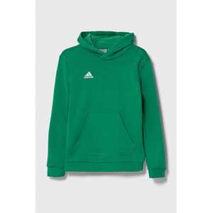 Dječja dukserica adidas Performance ENT22 HOODY Y boja: zelena, s kapuljačom, s aplikacijom