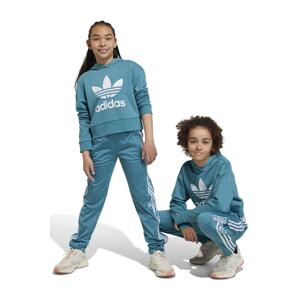 Dječja dukserica adidas Originals boja: tirkizna, s kapuljačom, s tiskom