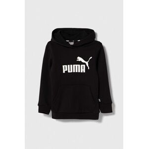 Dječja dukserica Puma ESS Logo Hoodie FL G boja: crna, s kapuljačom, s tiskom