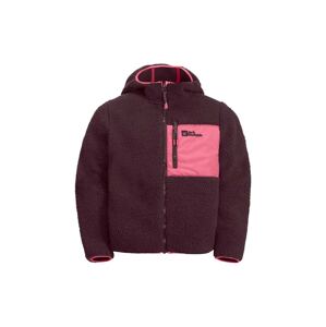 Dječja dukserica Jack Wolfskin ICE CURL HOOD boja: crna, s kapuljačom, bez uzorka